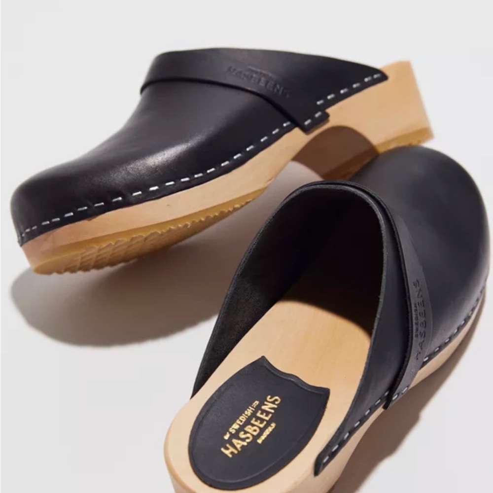 Swedish Hasbeen Clogs— one pair sold but the other is available (tan soles)